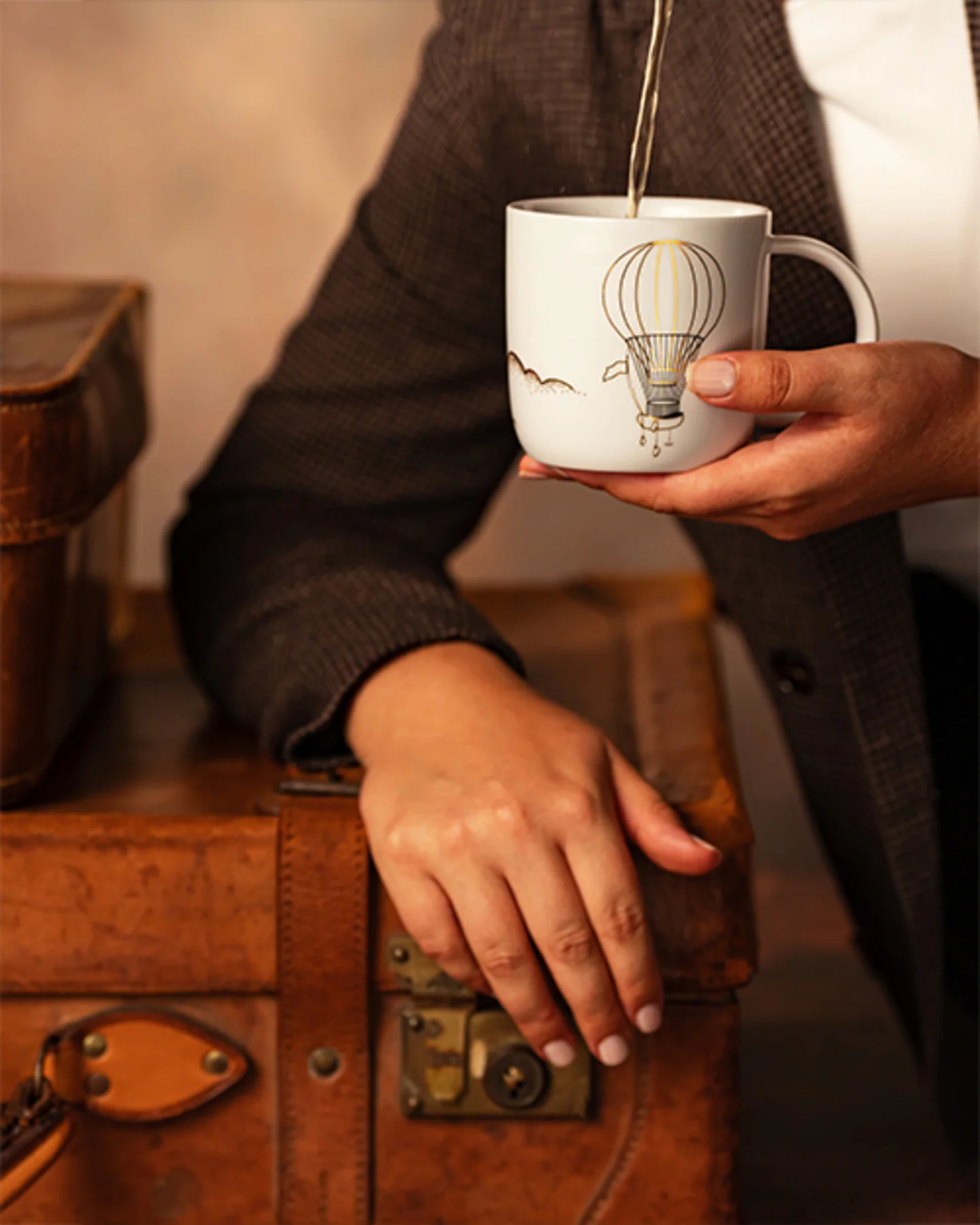 Coffret deux tasses porcelaine