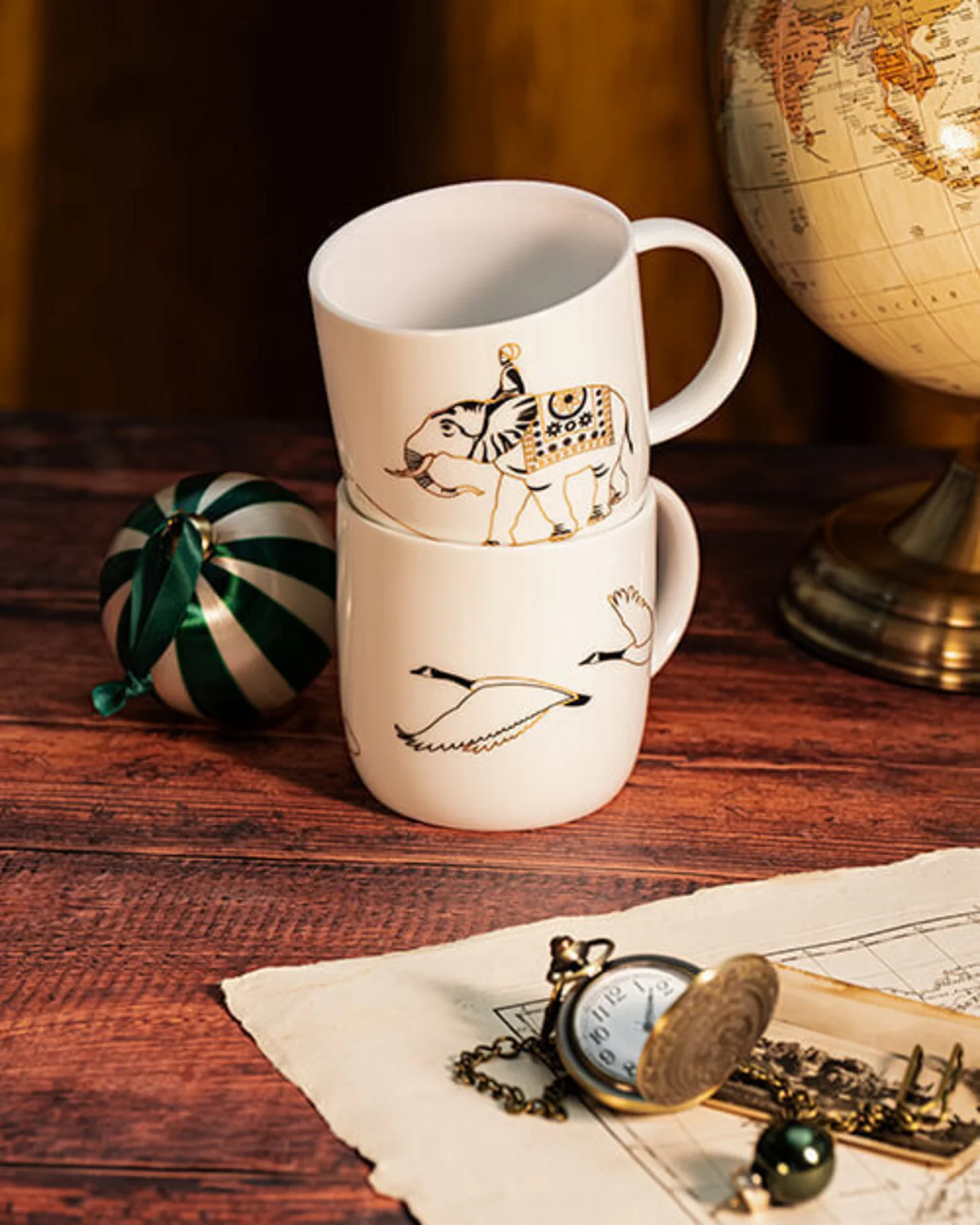 Coffret deux tasses porcelaine - Image 2