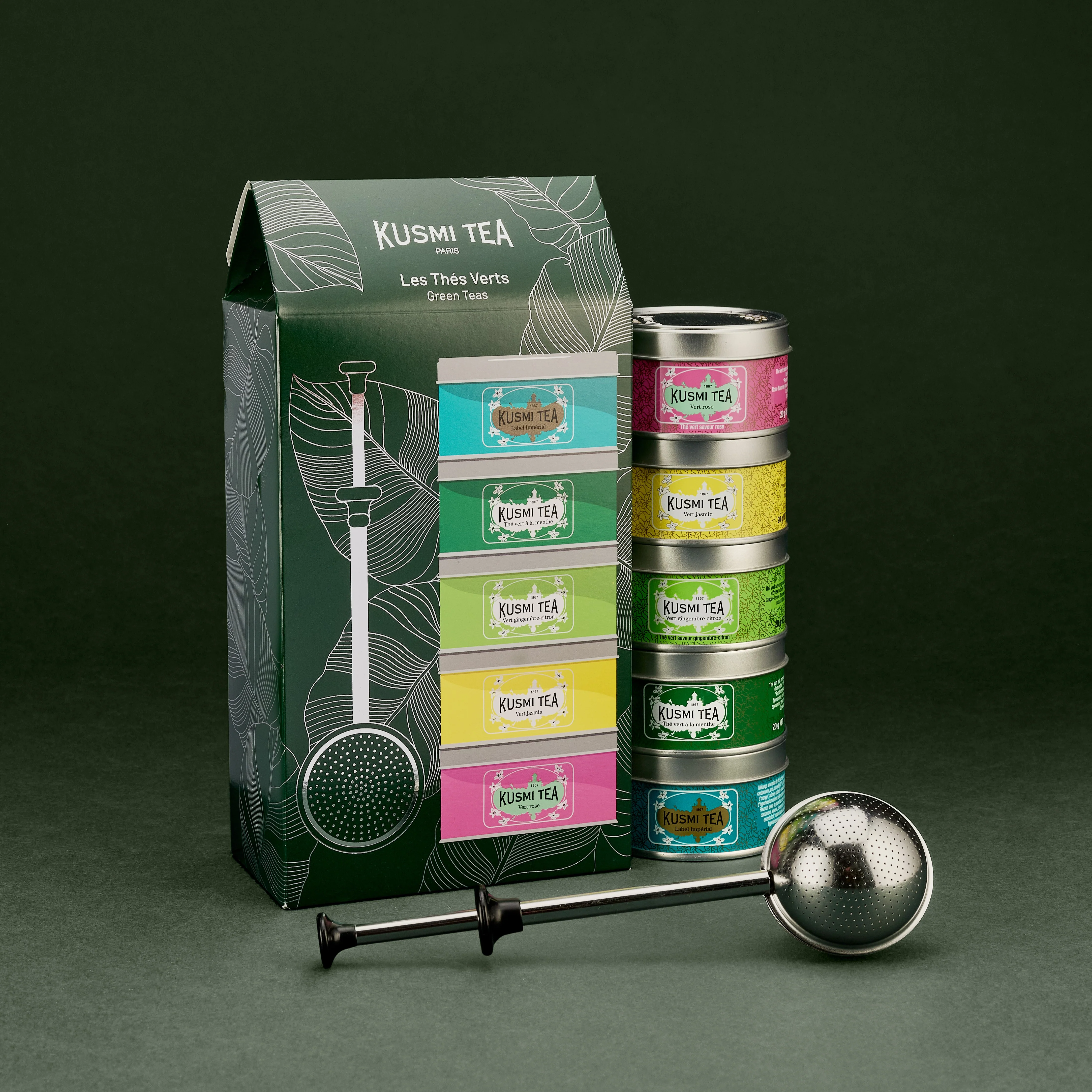 Coffret Les Thés Verts bio avec infuseur à thé - Image 2