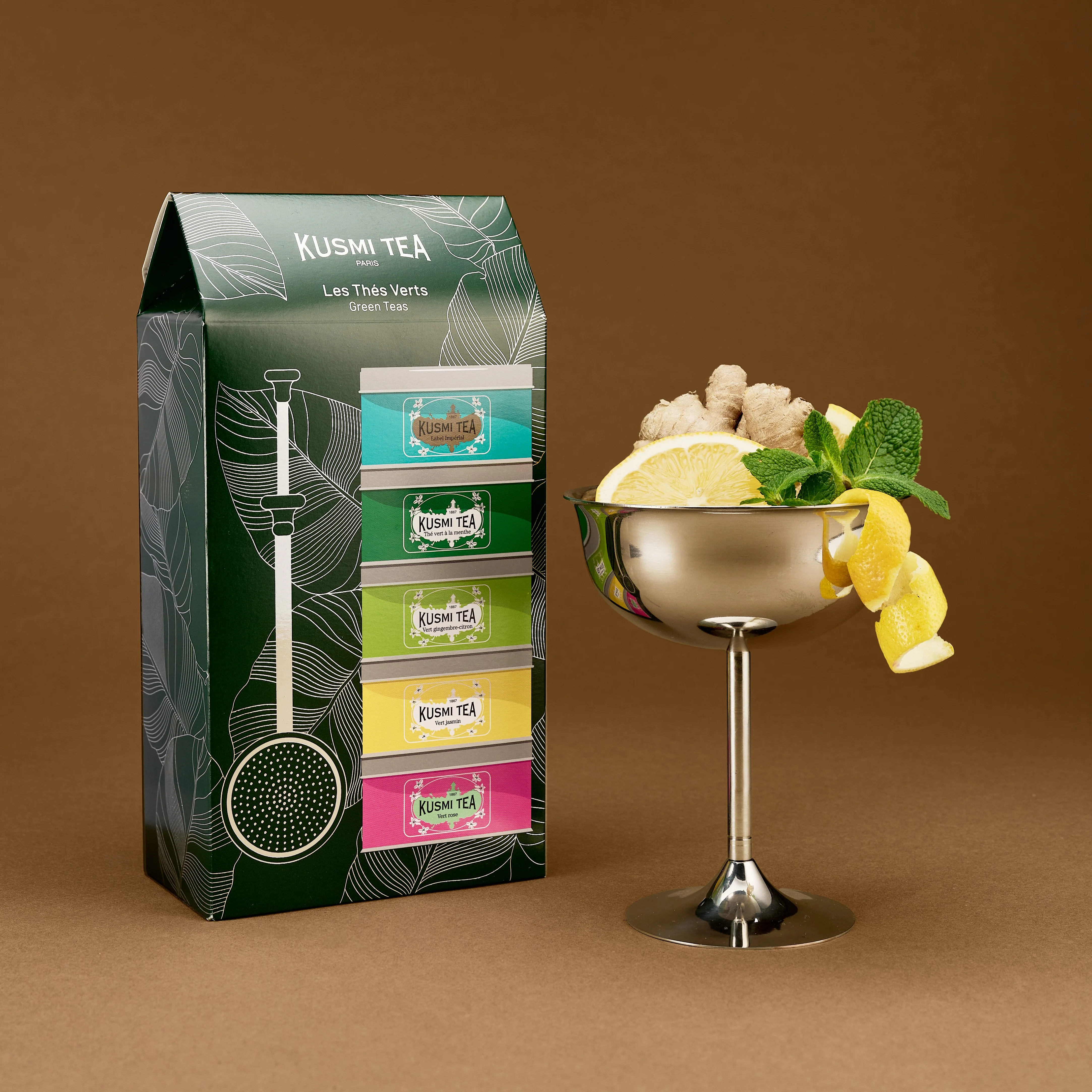 Coffret Les Thés Verts bio avec infuseur à thé - Image 3